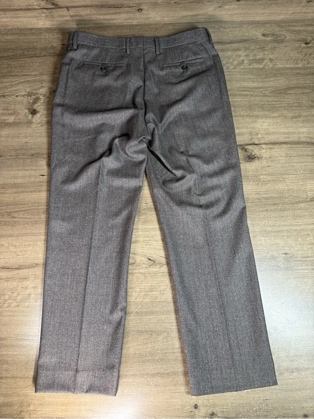Banana Republic 100% Wool Pleated Dress Pants Mens 34x30 Brown Standard Fit EUC